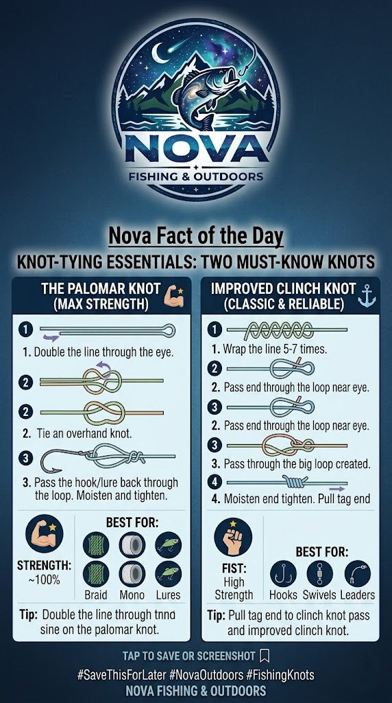 The Nova Fishing &amp; Outdoors Knot Cheat Sheet