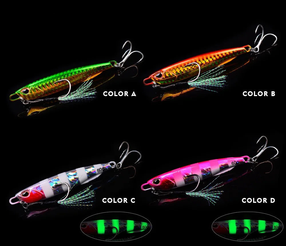 Baitcaster Practice Plug Set – 10-60g Metal Jigs for Casting Drills Nova Fishing & Outdoors