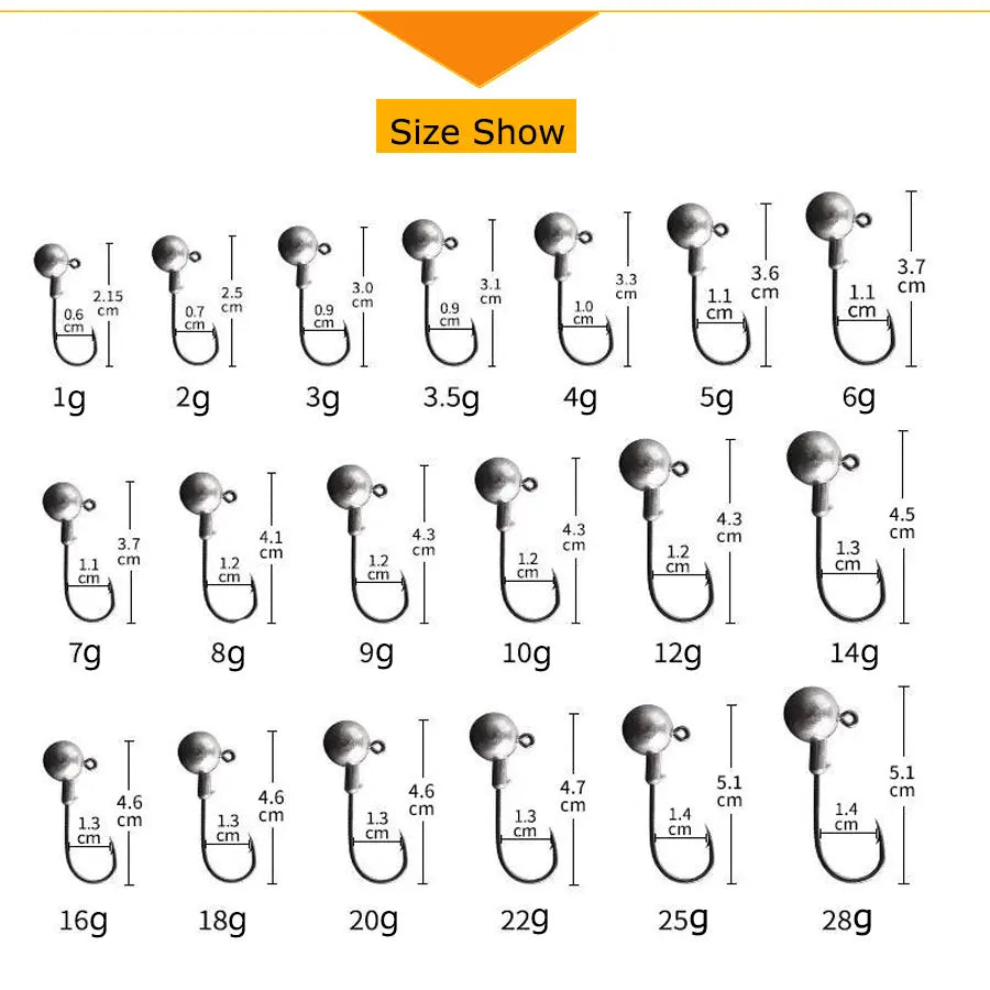 Crank Jig Head Fishing Hooks – 1g to 28g Weight Range Nova Fishing & Outdoors