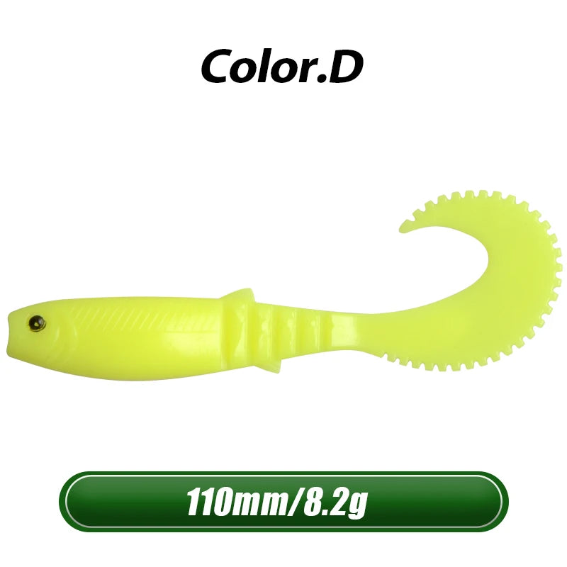 4.3" Cannibal Curved Tail Swimbait | 5-Pack D 110mm 5pcs Nova Fishing & Outdoors