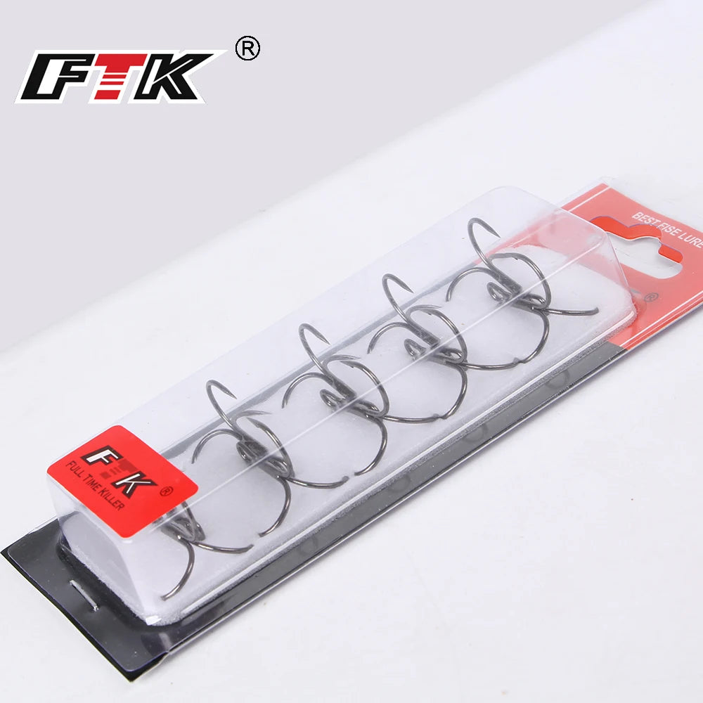 Nova Super Sharp Treble Hooks – High Carbon Steel Barbed Lure Hooks, Sizes 3/0–#14 (10/20-Pack)