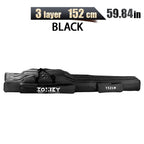 Nova Multi-Purpose Oxford Cloth Foldable Fishing Rod Bag Tools Carrier Case 60-180CM Green 152CM 3 Layer Black Nova Fishing & Outdoors
