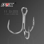 Nova Super Sharp Treble Hooks – High Carbon Steel Barbed Lure Hooks, Sizes 3/0–#14 (10/20-Pack)