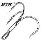 Nova Super Sharp Treble Hooks – High Carbon Steel Barbed Lure Hooks, Sizes 3/0–#14 (10/20-Pack)