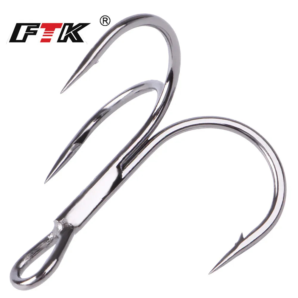 Nova Super Sharp Treble Hooks – High Carbon Steel Barbed Lure Hooks, Sizes 3/0–#14 (10/20-Pack)