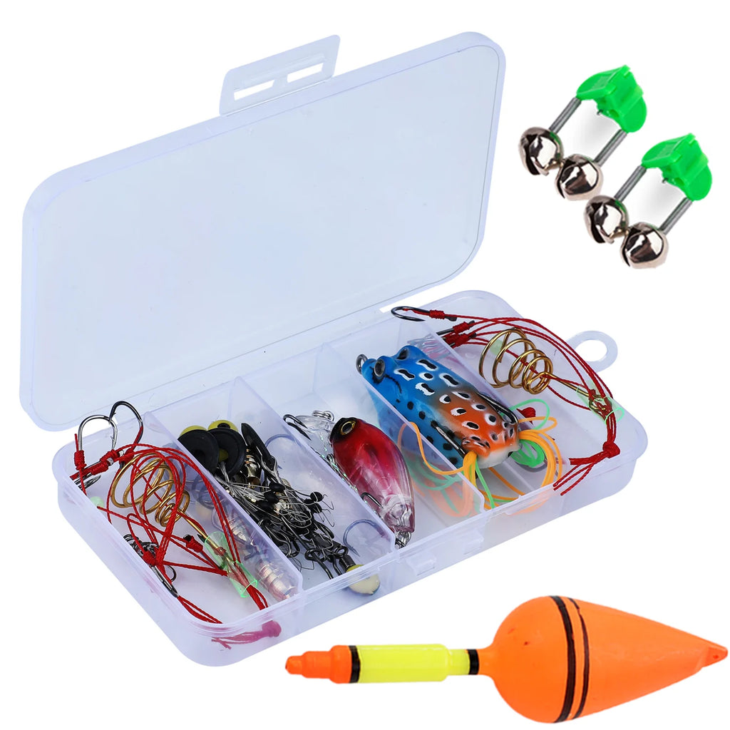 Nova Freshwater Fishing Starter Pack - Soft Plastics, Jigheads, and Rigging Hardware Box Combo