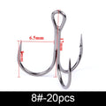 Nova Super Sharp Treble Hooks – High Carbon Steel Barbed Lure Hooks, Sizes 3/0–#14 (10/20-Pack)