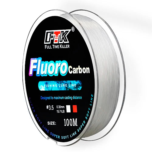 FTK 100m Fluorocarbon Leader Line – 4.13–34.32 lb Test 100M Nova Fishing & Outdoors