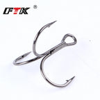 Nova Super Sharp Treble Hooks – High Carbon Steel Barbed Lure Hooks, Sizes 3/0–#14 (10/20-Pack)