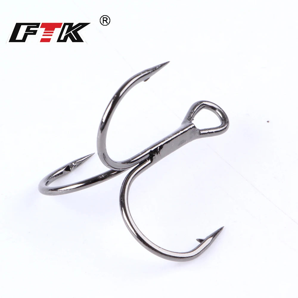 Nova Super Sharp Treble Hooks – High Carbon Steel Barbed Lure Hooks, Sizes 3/0–#14 (10/20-Pack)