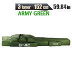 Nova Multi-Purpose Oxford Cloth Foldable Fishing Rod Bag Tools Carrier Case 60-180CM Green 152CM 3 Layer Green Nova Fishing & Outdoors