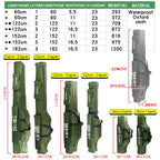 Nova Multi-Purpose Oxford Cloth Foldable Fishing Rod Bag Tools Carrier Case 60-180CM Green