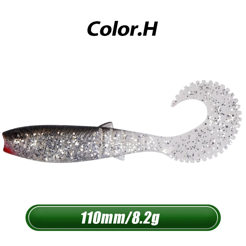 4.3" Cannibal Curved Tail Swimbait | 5-Pack H 110mm 5pcs Nova Fishing & Outdoors