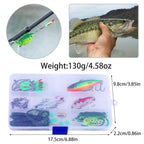 Nova Freshwater Fishing Starter Pack - Soft Plastics, Jigheads, and Rigging Hardware Box Combo