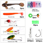 Nova Freshwater Fishing Starter Pack - Soft Plastics, Jigheads, and Rigging Hardware Box Combo