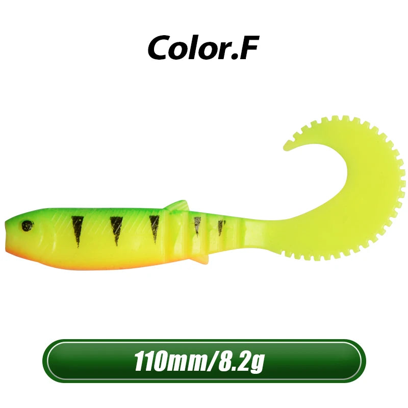 4.3" Cannibal Curved Tail Swimbait | 5-Pack F 110mm 5pcs Nova Fishing & Outdoors