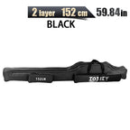 Nova Multi-Purpose Oxford Cloth Foldable Fishing Rod Bag Tools Carrier Case 60-180CM Green 152CM 2 Layer Black Nova Fishing & Outdoors