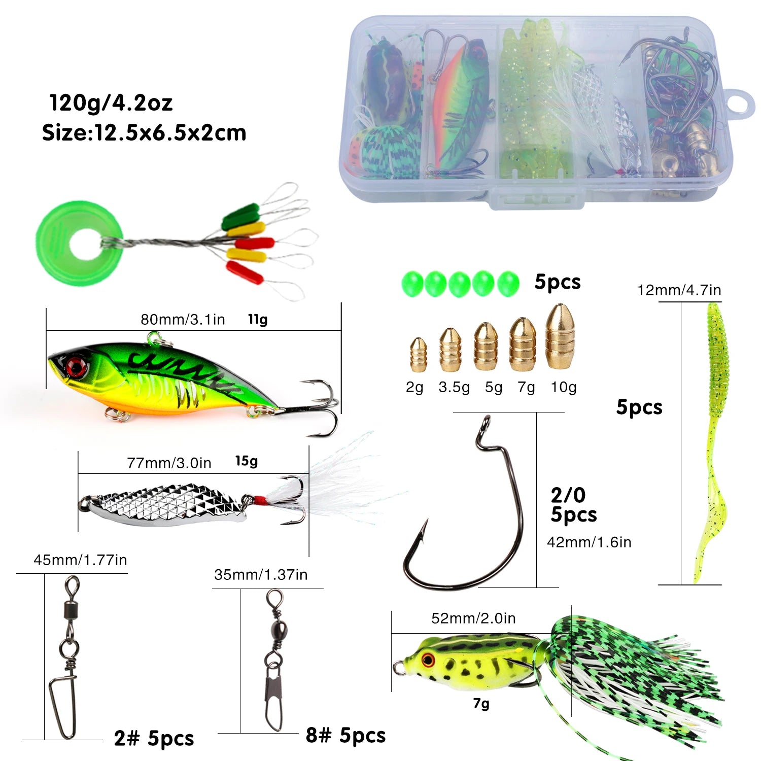 Nova Freshwater Fishing Starter Pack - Soft Plastics, Jigheads, and Rigging Hardware Box Combo