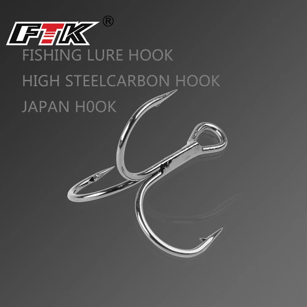 Nova Super Sharp Treble Hooks – High Carbon Steel Barbed Lure Hooks, Sizes 3/0–#14 (10/20-Pack)
