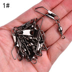 50-Piece Brass Barrel Fishing Swivels – Stainless Steel Ring Connectors Nova Fishing & Outdoors