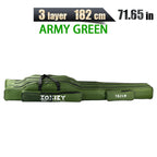 Nova Multi-Purpose Oxford Cloth Foldable Fishing Rod Bag Tools Carrier Case 60-180CM Green 182CM 3 Layer Green Nova Fishing & Outdoors