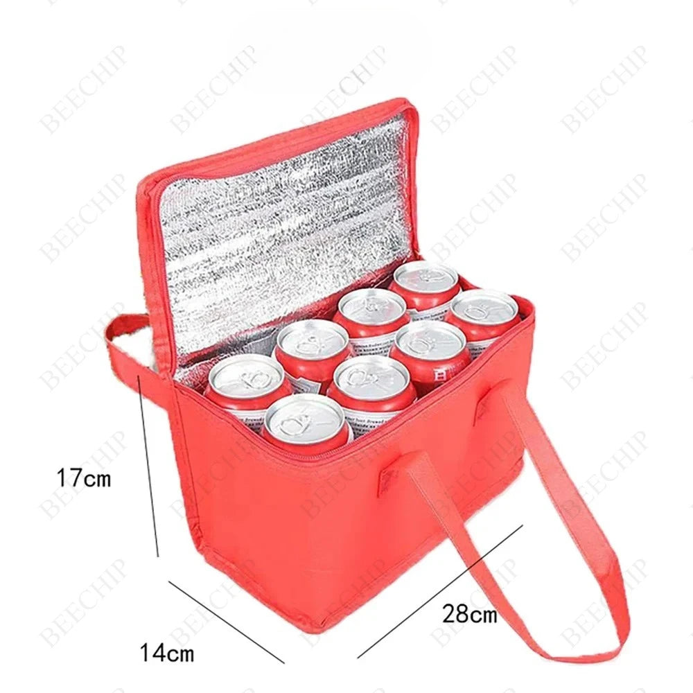 Collapsible Insulated Lunch Cooler Bag – Portable Food & Drink Carrier Large Red Nova Fishing & Outdoors