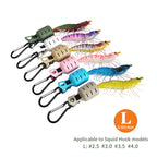 Squid Jig Hook Covers – 6-Piece Egi Lure Protector Kit with Carabiner Nova Fishing & Outdoors