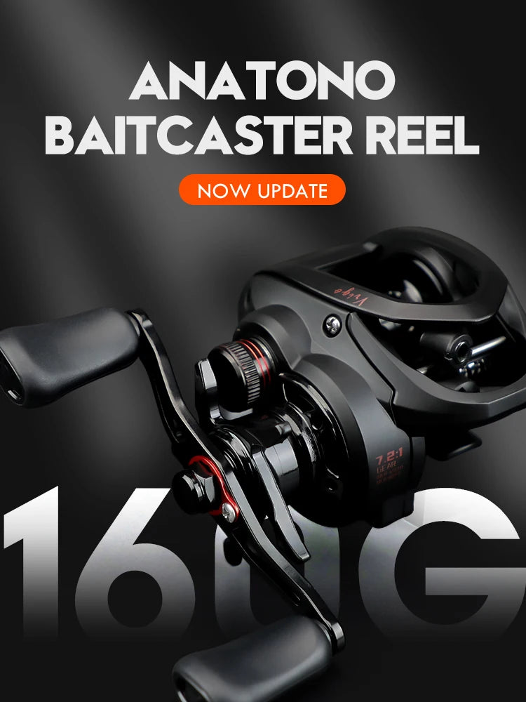 Ultralight Baitcasting Reel – 160g, 7.2:1 Gear Ratio, 6+1 Bearings Nova Fishing & Outdoors