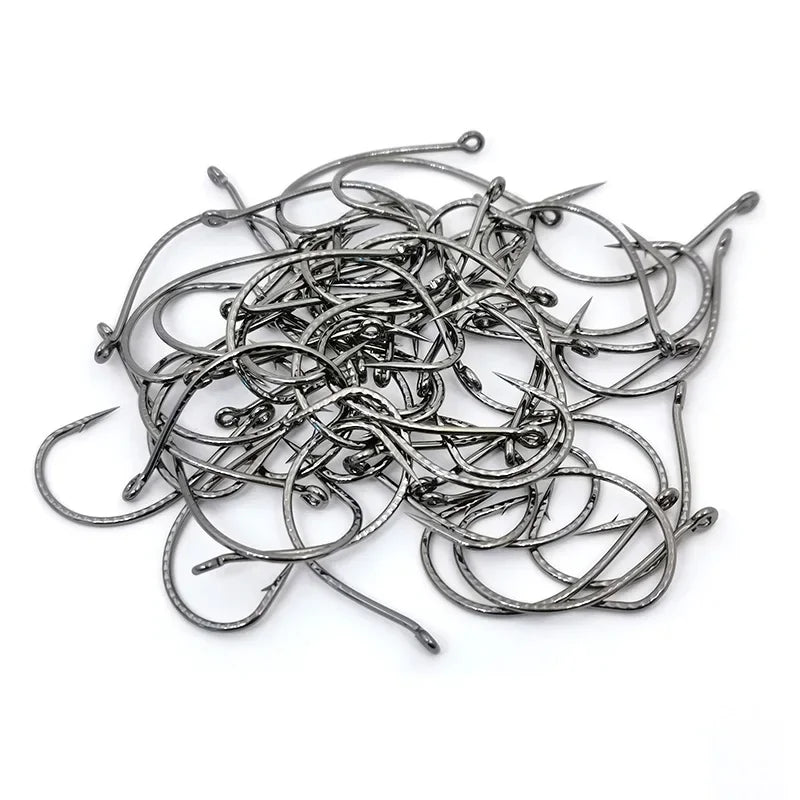 Nova Drop Shot Hooks – Stainless Steel Offset Wacky Hooks for Finesse Bass (10-Pack)