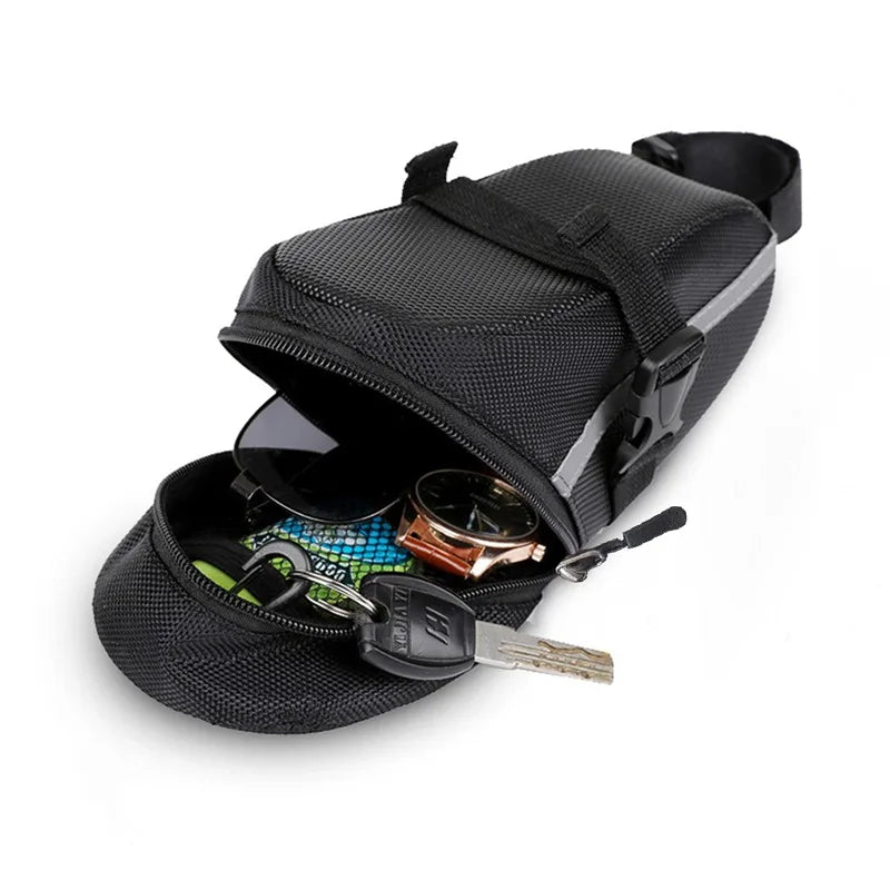 Waterproof Nylon Bike Seat Bag – Compact Saddle Storage Pouch Nova Fishing & Outdoors
