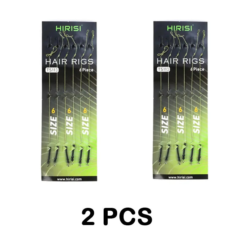 Nova Ready-Made Carp Rigging Kit - High-Carbon Steel Hook Set with Rolling Swivels for Boilies & Corn 2 PCS -Size 6 Nova Fishing & Outdoors