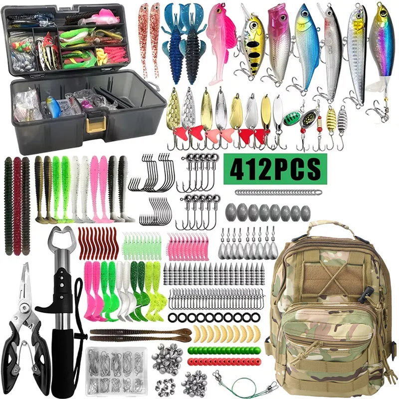 Nova 411-Piece Lure Kit – Complete Tackle Box for Trout, Pike & Bass