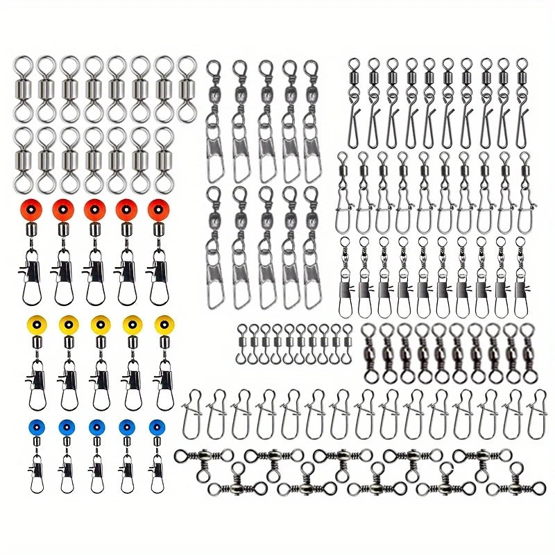 Nova 115-Piece Ultimate Terminal Tackle Kit – Quick-Change Swivels, Snaps, and Connectors for Bass & Walleye 115pcs Nova Fishing & Outdoors