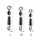 Ball Bearing Swivels – 30/50pc Solid Ring Connectors for Fishing Line
