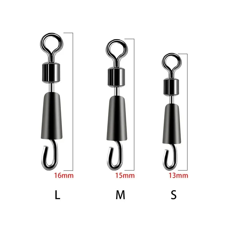 Ball Bearing Swivels – 30/50pc Solid Ring Connectors for Fishing Line