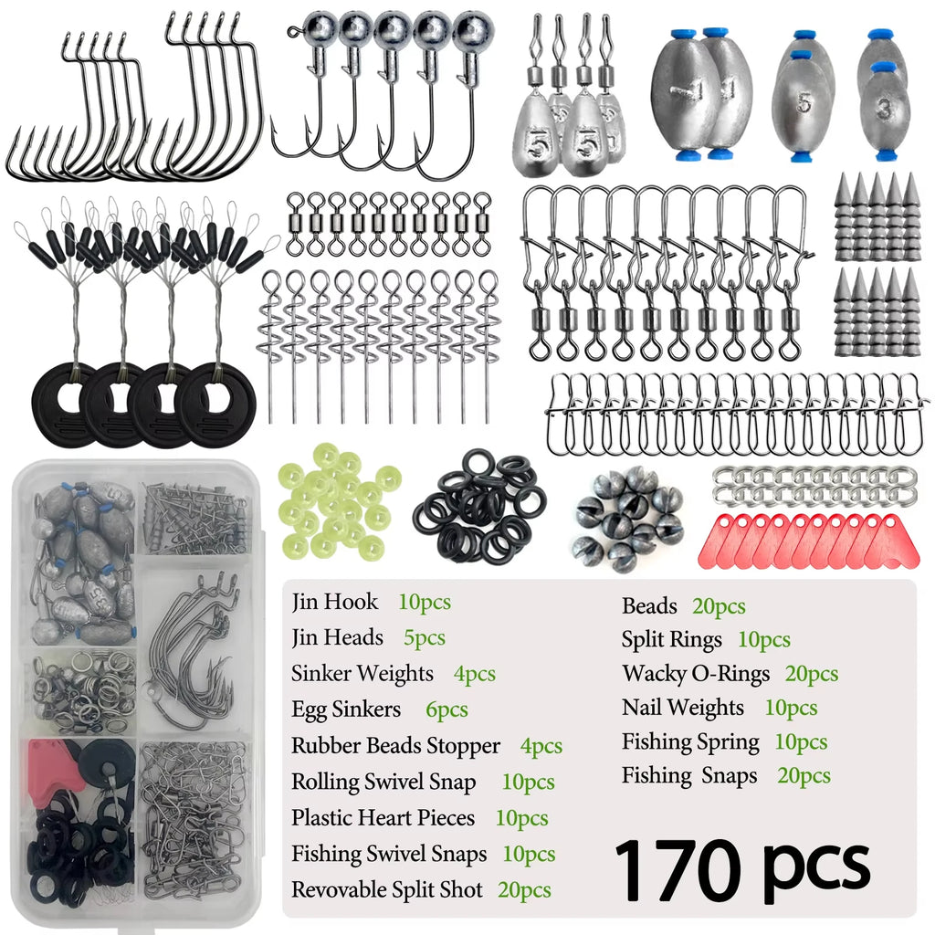 Nova Professional All-In-One Fishing Tackle Kit – 410-Piece Organizer with Hooks, Sinkers & Swivels Nova Fishing & Outdoors