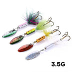 3.5g Metal VIB Blade Lure with Feather Tail & Sequins Nova Fishing & Outdoors