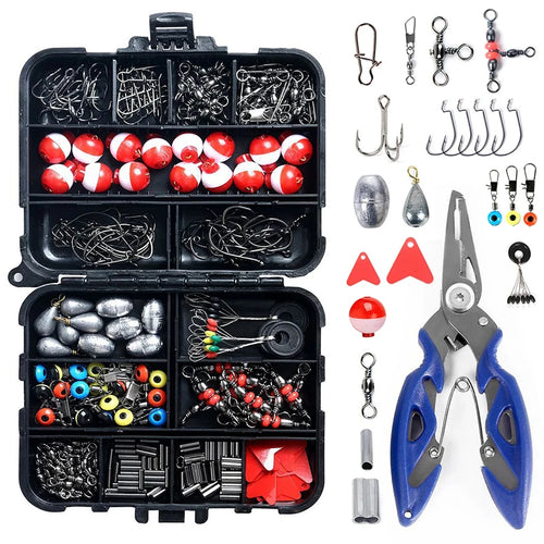 263-Piece Master Tackle Kit with Pliers and Storage Box Red white Nova Fishing & Outdoors