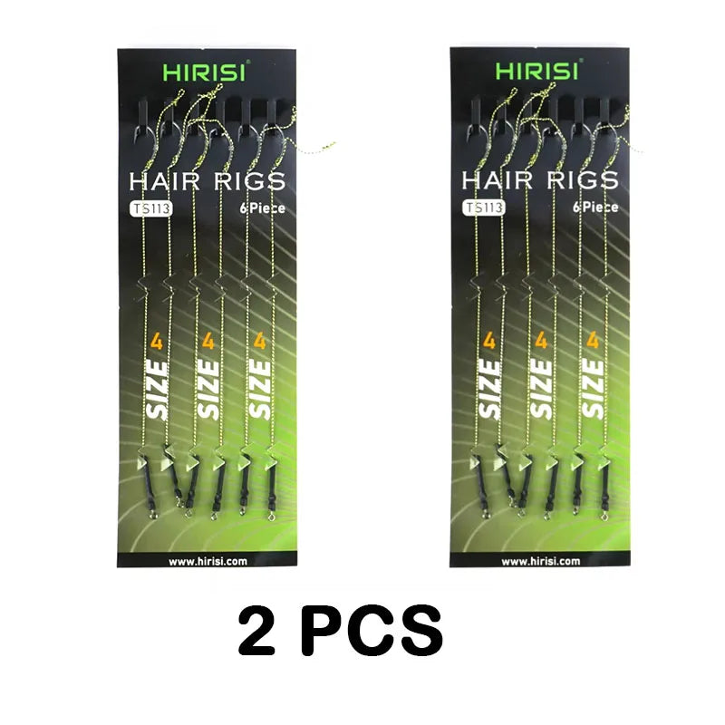 Nova Ready-Made Carp Rigging Kit - High-Carbon Steel Hook Set with Rolling Swivels for Boilies & Corn 2 PCS -Size 4 Nova Fishing & Outdoors