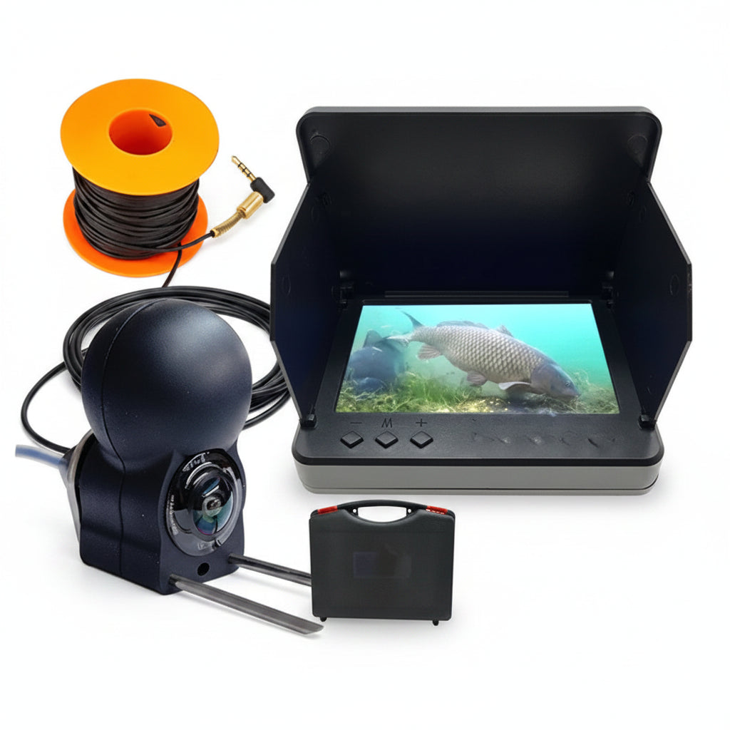 4.3" HD Portable Underwater Fishing Camera with IR Night Vision – Waterproof Depth Finder for Ice, Lake, & Boat Nova Fishing & Outdoors