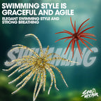 Nova Floating Sea Urchin Soft Lure Set - 2Pcs Radical Spined Finesse Lures - Tear-Resistant TPE Bionic Bait