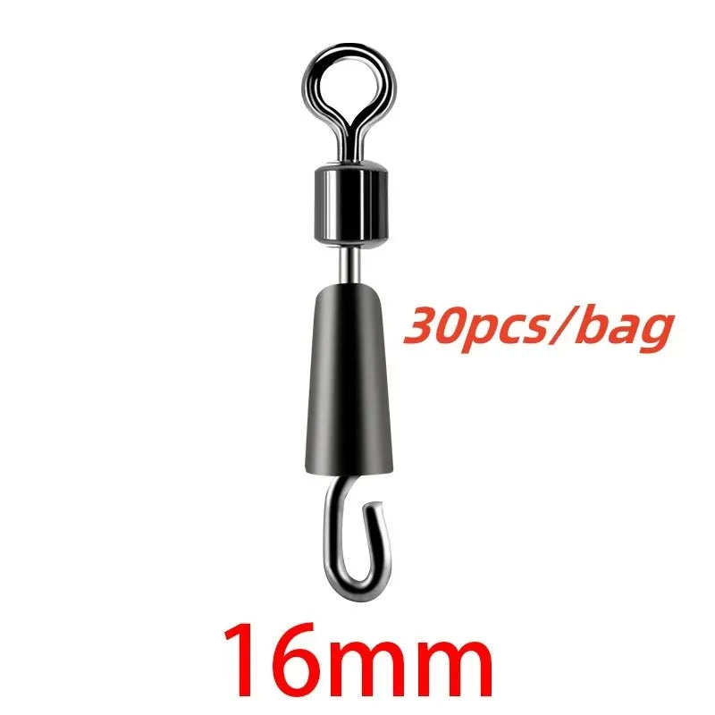 Ball Bearing Swivels – 30/50pc Solid Ring Connectors for Fishing Line