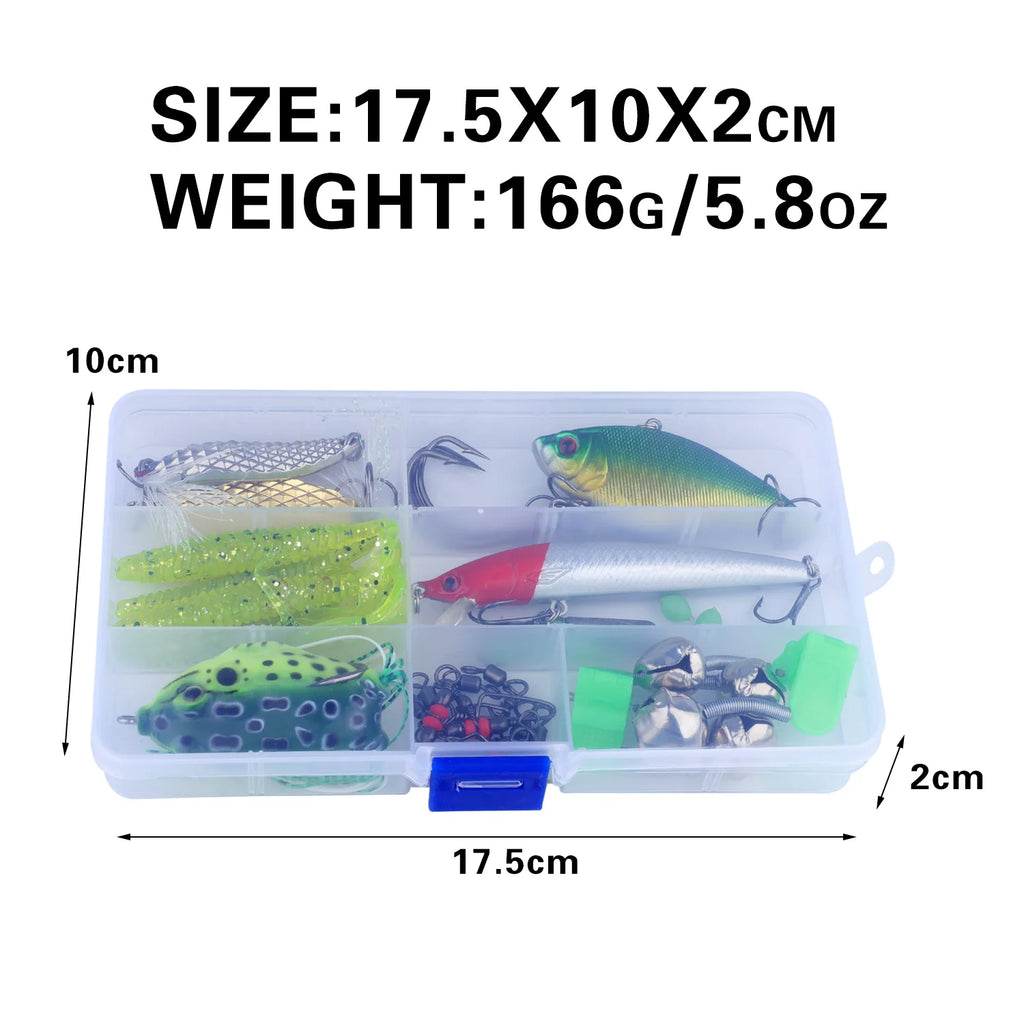 Nova Freshwater Fishing Starter Pack - Soft Plastics, Jigheads, and Rigging Hardware Box Combo