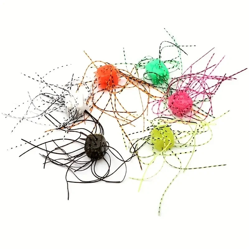 Nova 5-Piece Dice Rubber Bass Bait | Silicone Skirt Lure Set