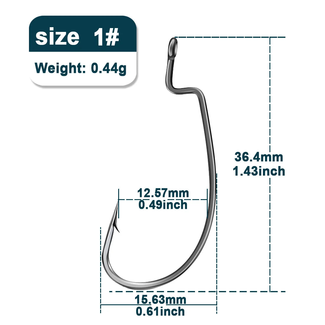 Nova EWG Worm Hooks – Wide Gap Offset Hooks for Texas Rig Bass, Sizes 1-5/0 (25-Pack) Size-1 25Pcs Nova Fishing & Outdoors