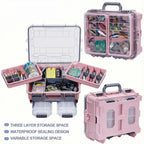 Nova Professional Waterproof Fishing Tackle Box – Compact, Durable Organizer in Pink Nova Fishing & Outdoors