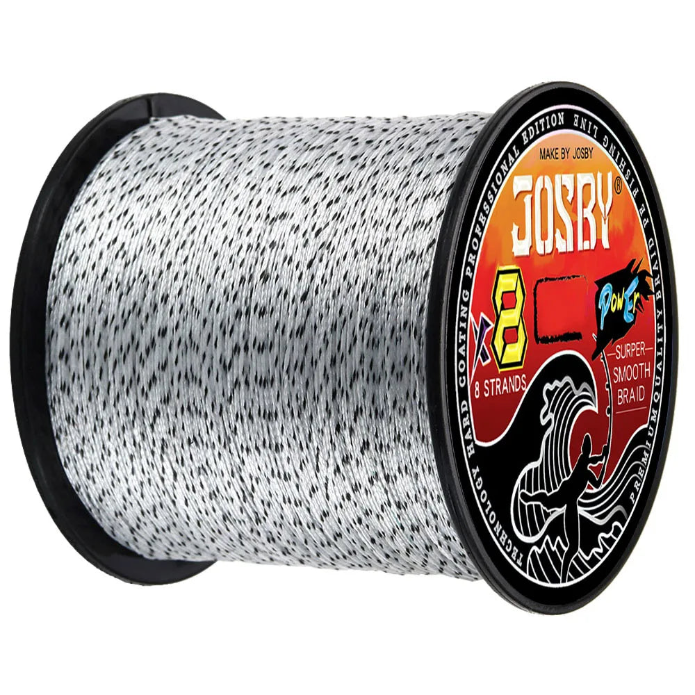 Nova Braided Fishing Line - 8 Strands Multifilament PE Wire - 100M-500M, Multicolor Speckled Gray Nova Fishing & Outdoors