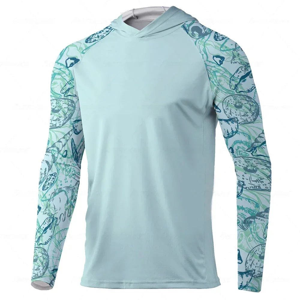 UPF 50+ UV Protection Long Sleeve Hooded Fishing Shirt TM690 Nova Fishing & Outdoors