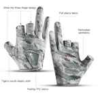 Nova Sun Protection Fishing Gloves – Breathable Anti-Slip Three-Finger Gloves for Men