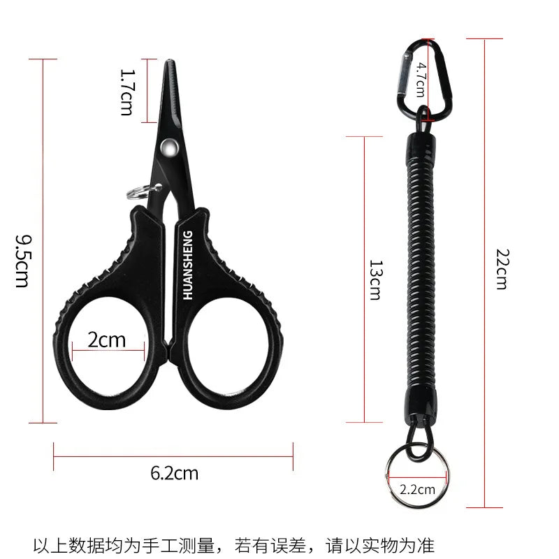 Titanium Coating Stainless Steel Fishing Scissors Plier – PE Braid Line Cutter Style B Nova Fishing & Outdoors